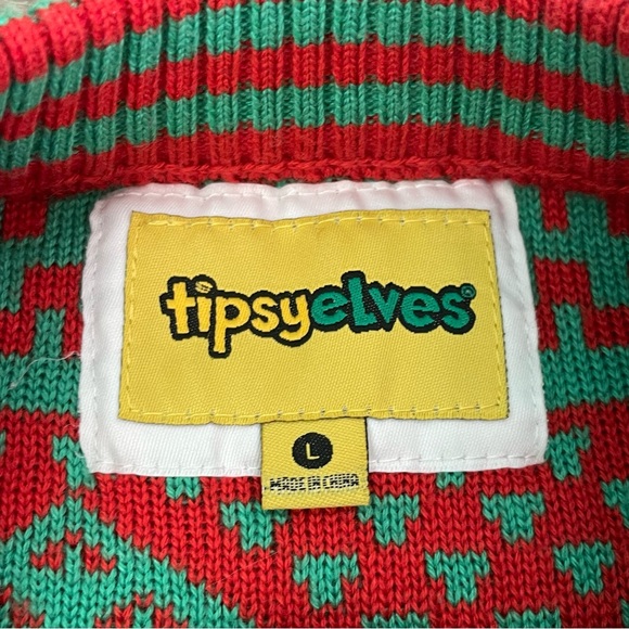 Tipsy Elves Men’s Large Bottle Opener Ugly Christmas Sweater - Picture 7 of 10